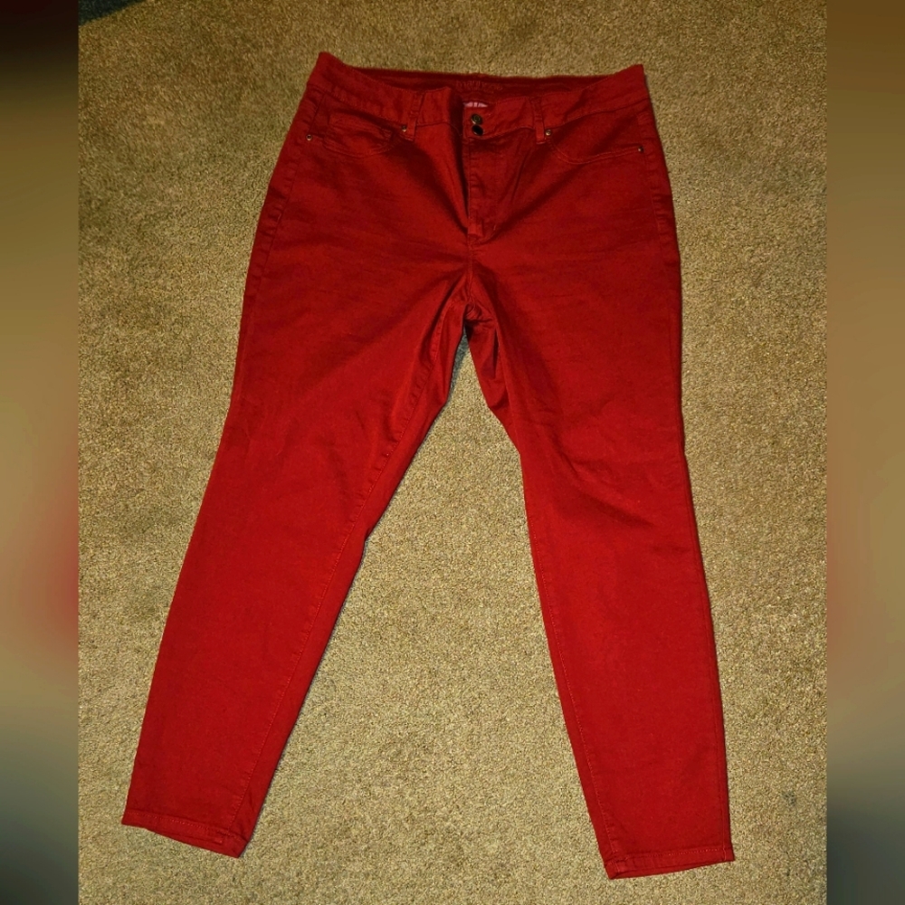 Maurices jeans. Red. Skinny fit